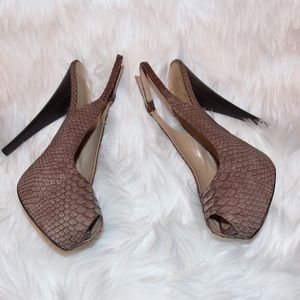 Giuseppe Zanotti Python Peep Toe Platform Heel